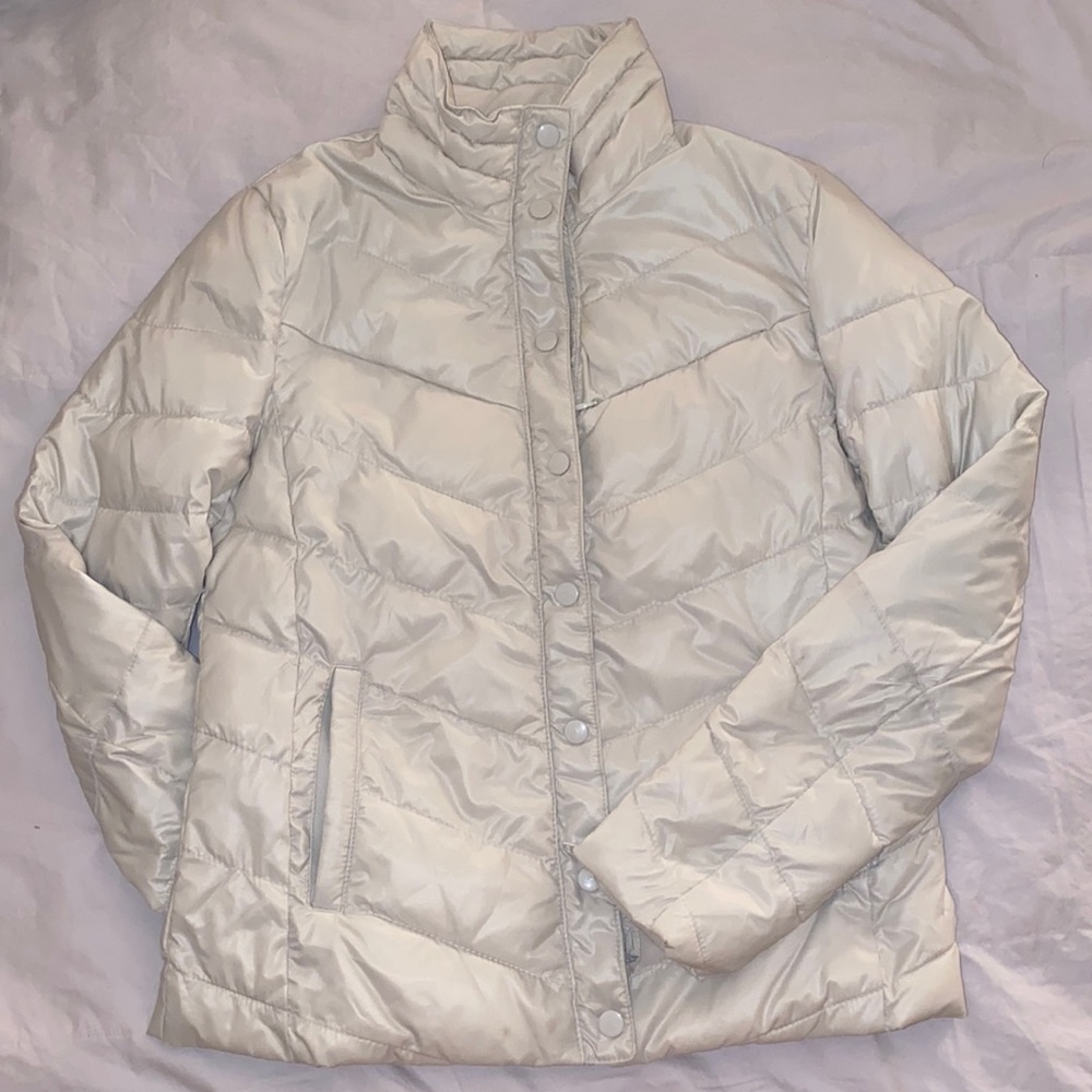 GAP PUFFER JACKET WHITE